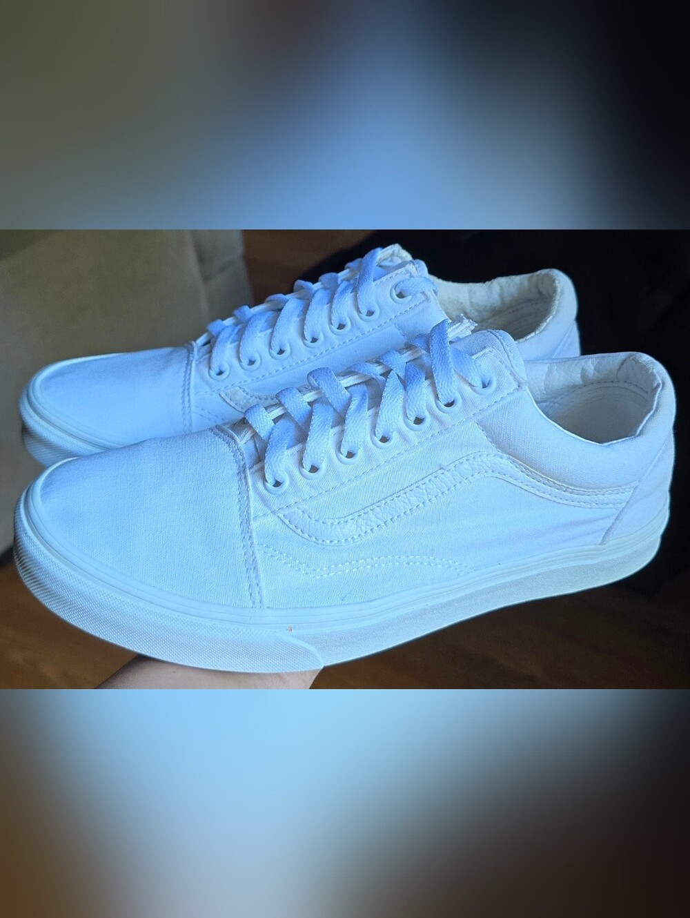 Men’s Sz 10 VANS OLD SKOOL 'True White' Lace-Up Casual Shoes